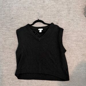 H&M Black Sleeveless Knit Top